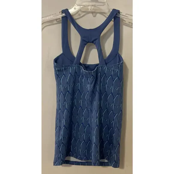 The North Face Womens XS Blue Athletic Sleeveless Tank Top W/Shelf Bra! M1119 - Picture 2 of 2